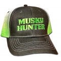 Musky Hunter Logo Caps - Neon Green